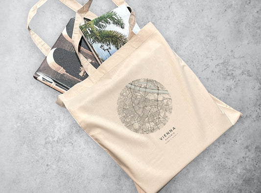 Vienna Personalised City Map Tote Bag