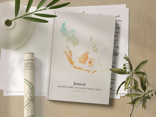 South East Asia Personalised Watercolour Travel Journal