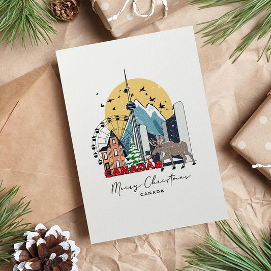 Canada Personalised Christmas/Holiday Greeting Card