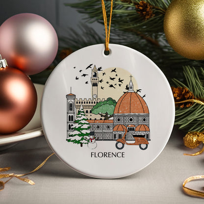 Florence Italy Personalised Christmas Tree Ornament