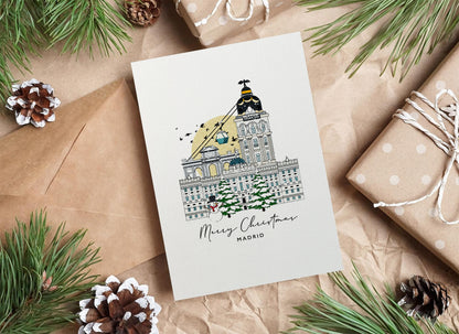 Madrid Personalised Christmas/Holiday Greeting Card