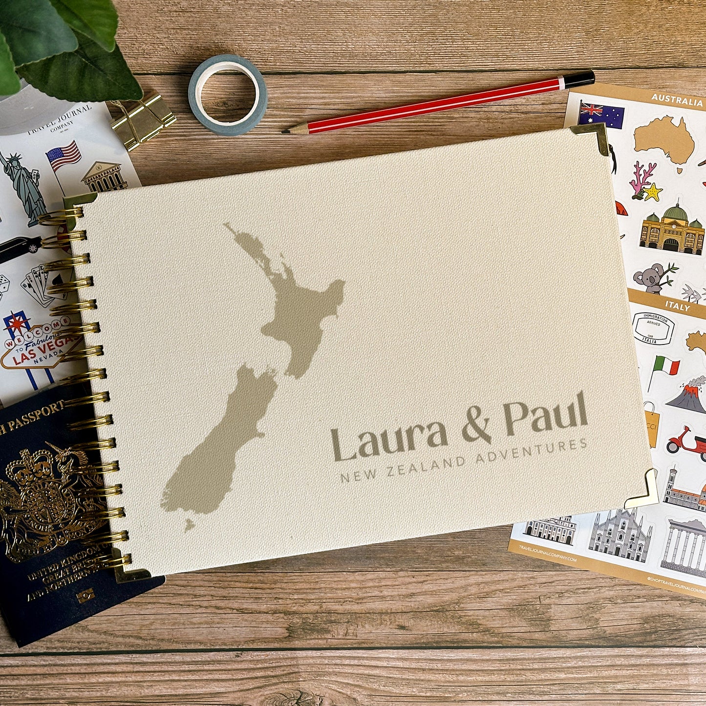 New Zealand Personalized Travel Scrapbook/Photo Album