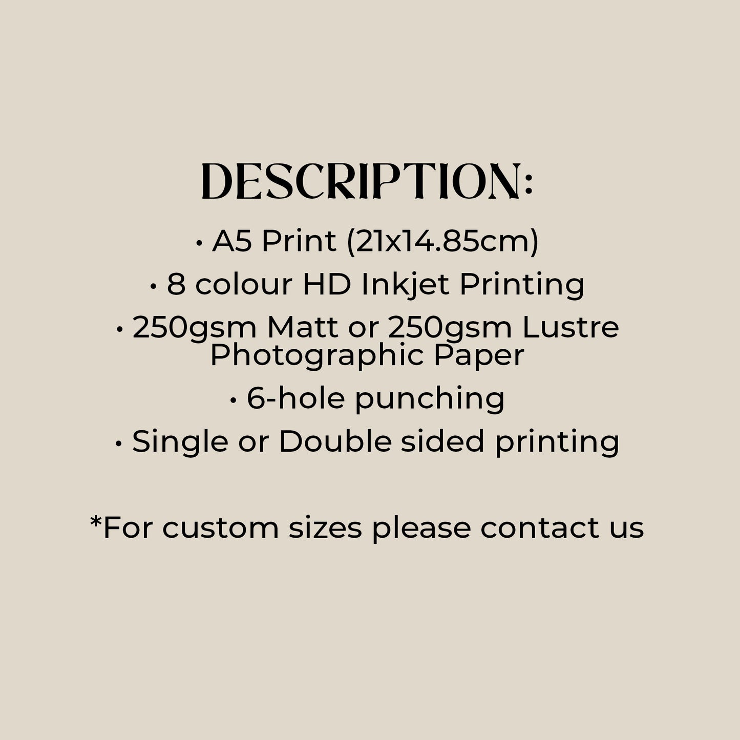 A5 HD Photographic Print - Travel Journal Binder Insert