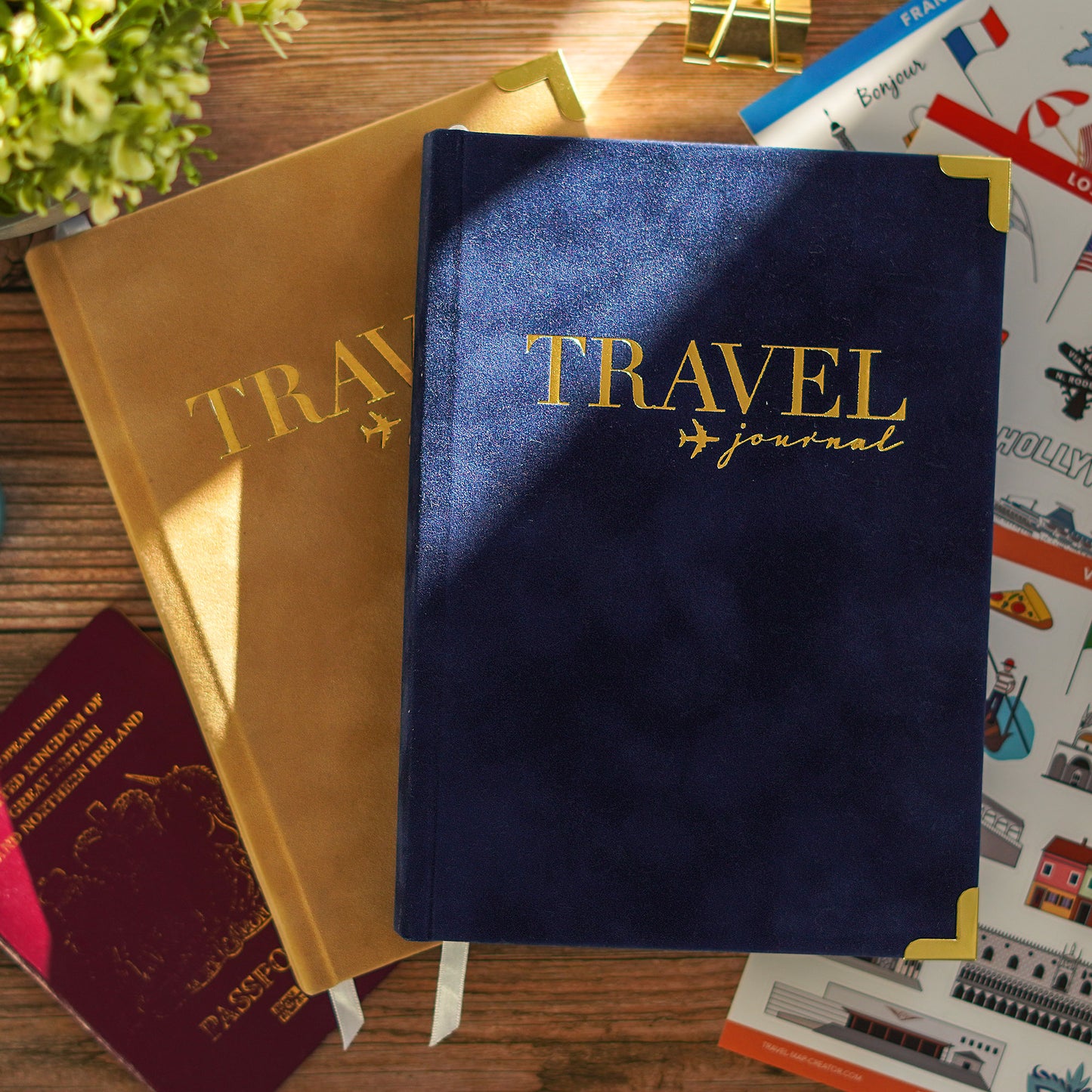 Luxury Velvet Personalised Travel Journal