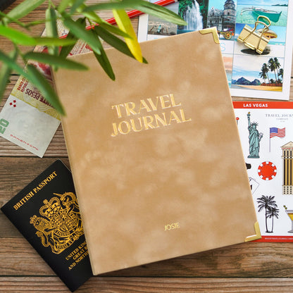 Personalised Travel Journal Binder | Velvet