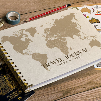 World Map XL Personalised Travel Journal