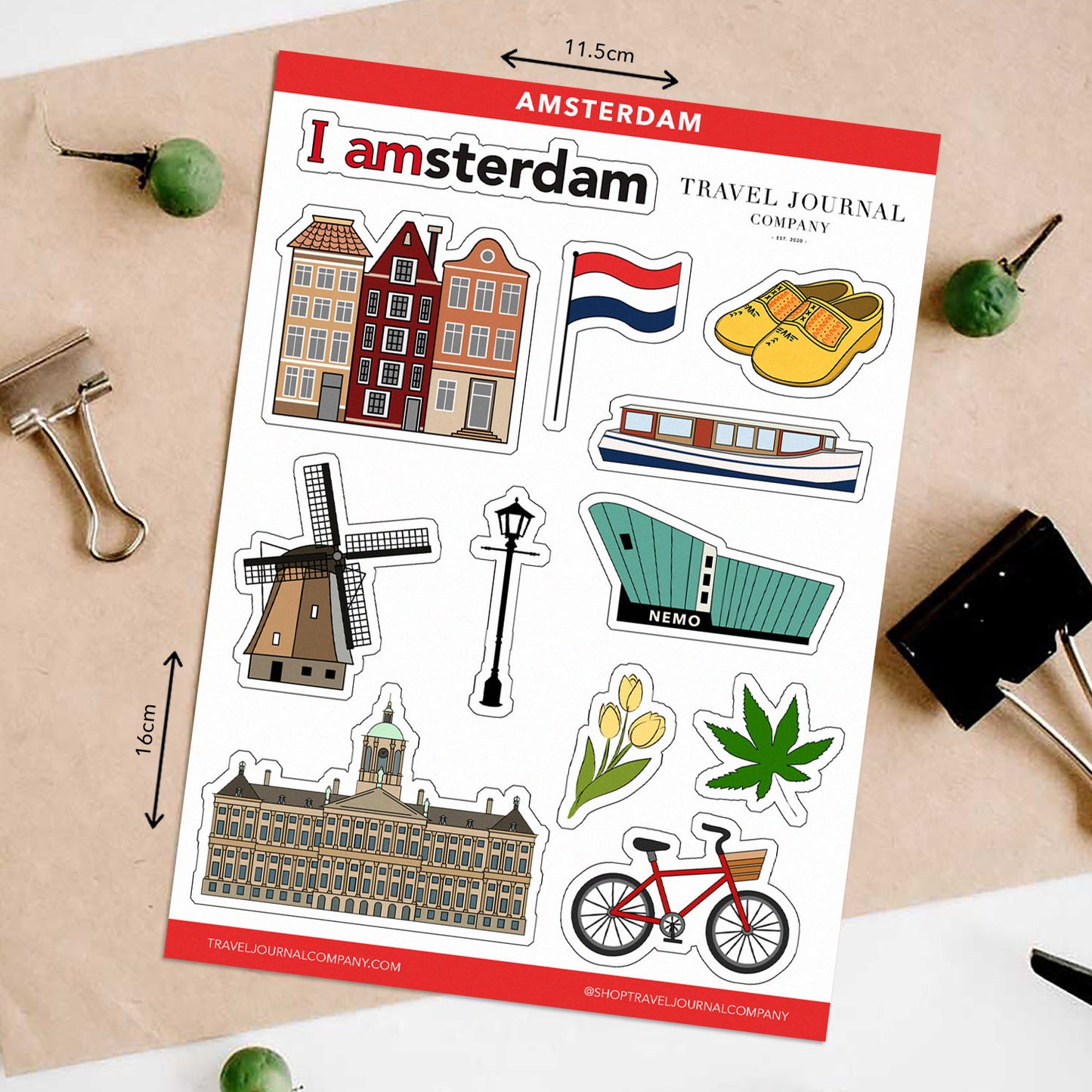 Amsterdam Travel Stickers