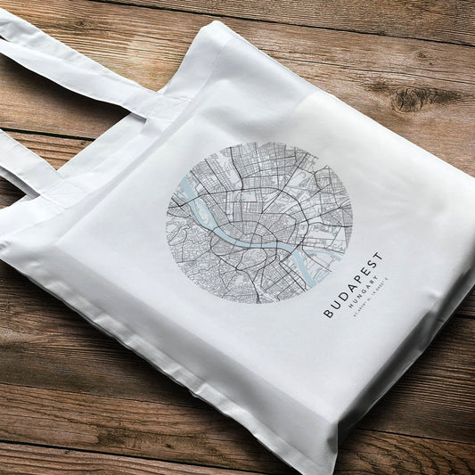 Budapest Personalised City Map Tote Bag