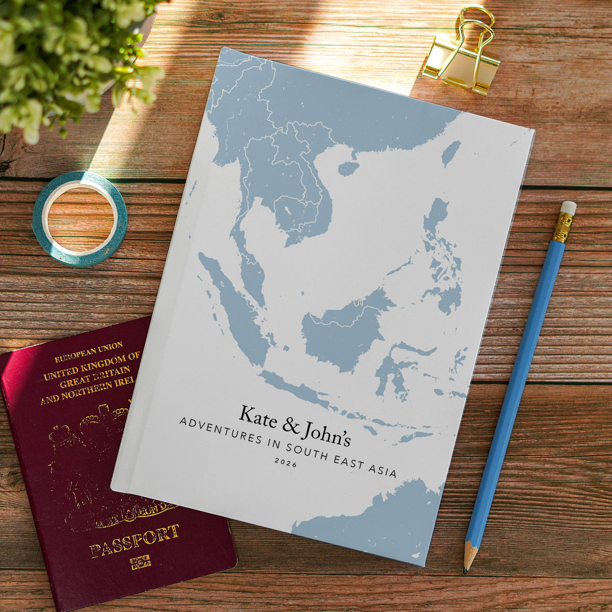 South East Asia Personalised Travel Journal | Travel Map Diary, Planner & Bucket List Book