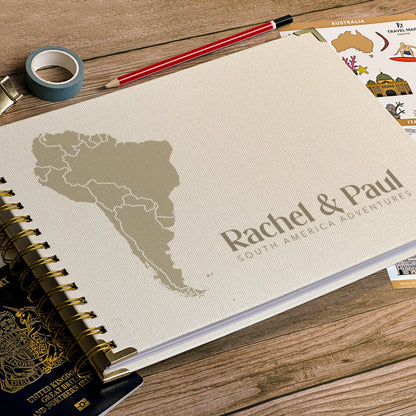 South America Personalized Travel Scrapbook/Photo Album