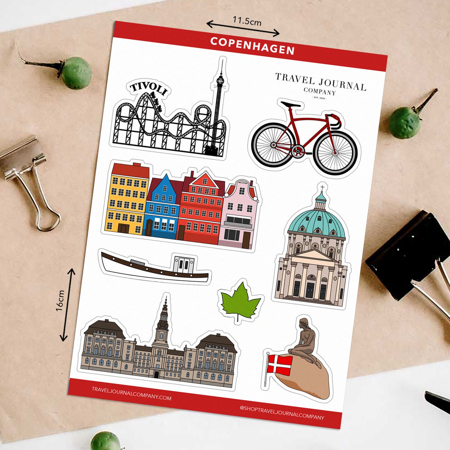Copenhagen Travel Stickers