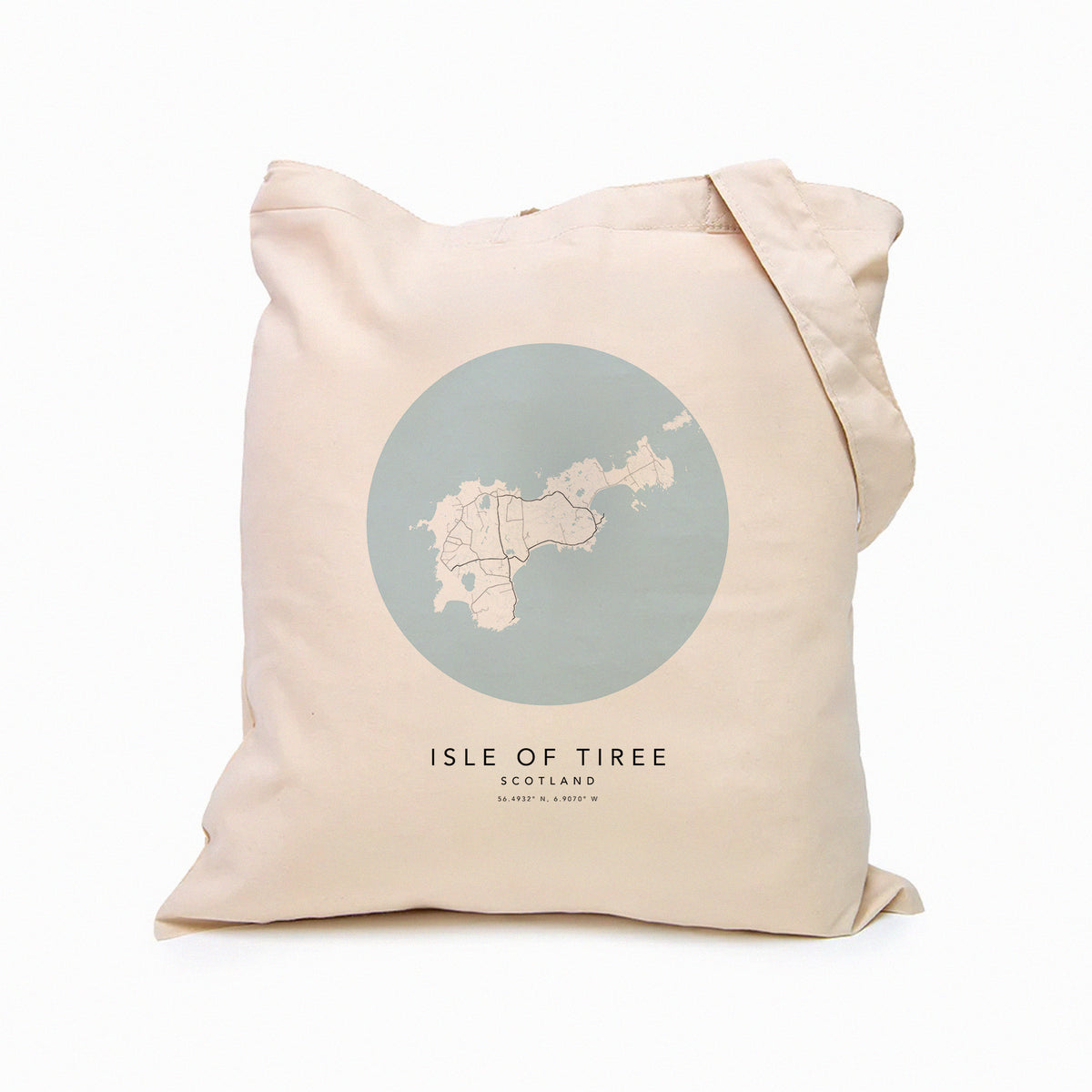 Isle of Tiree Personalised Custom Map Tote Bag | Scotland Travel Gift
