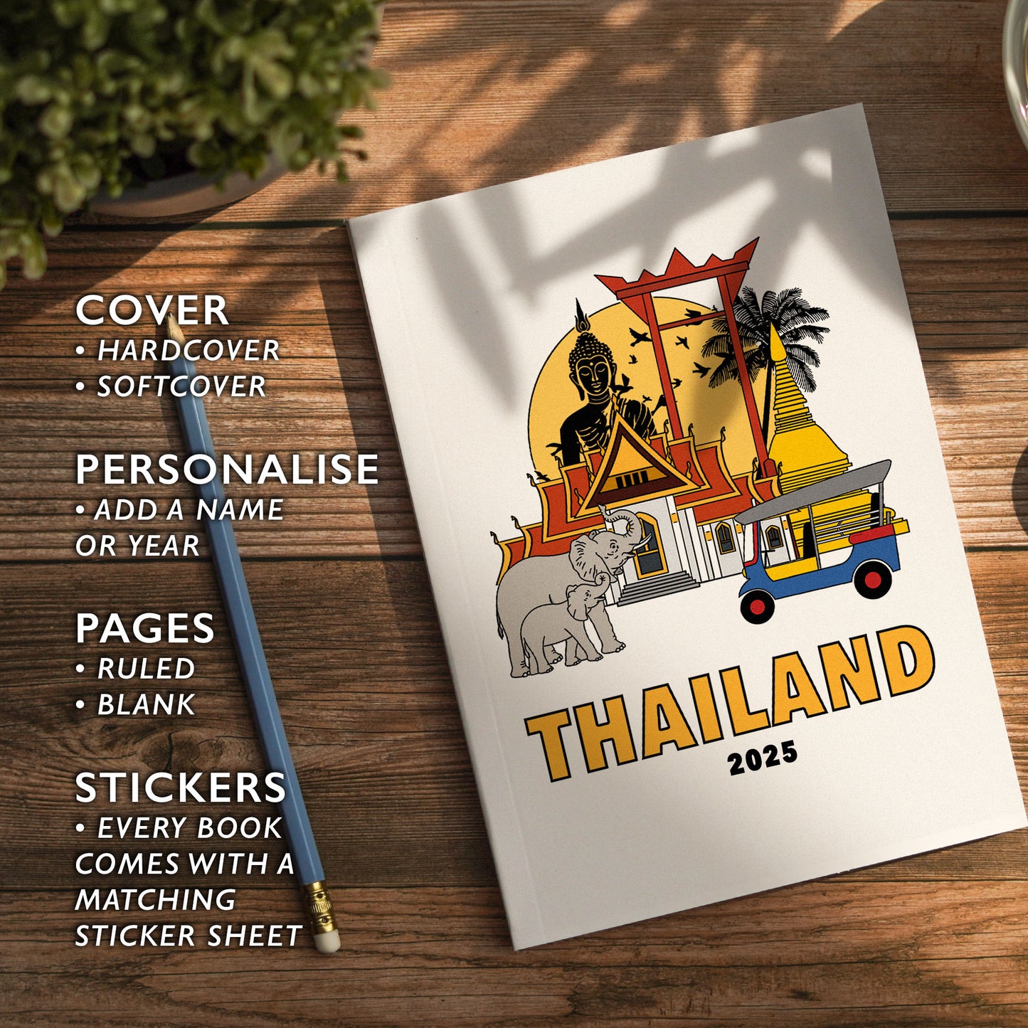 Thailand Notebook Illustrated Travel Journal Series