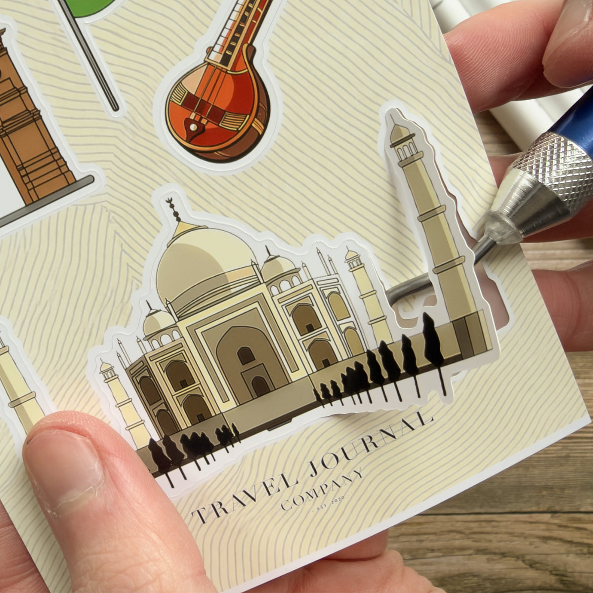 India, Taj Mahal Sticker Sheet | Scrapbooking, Planner, Journal Sticker
