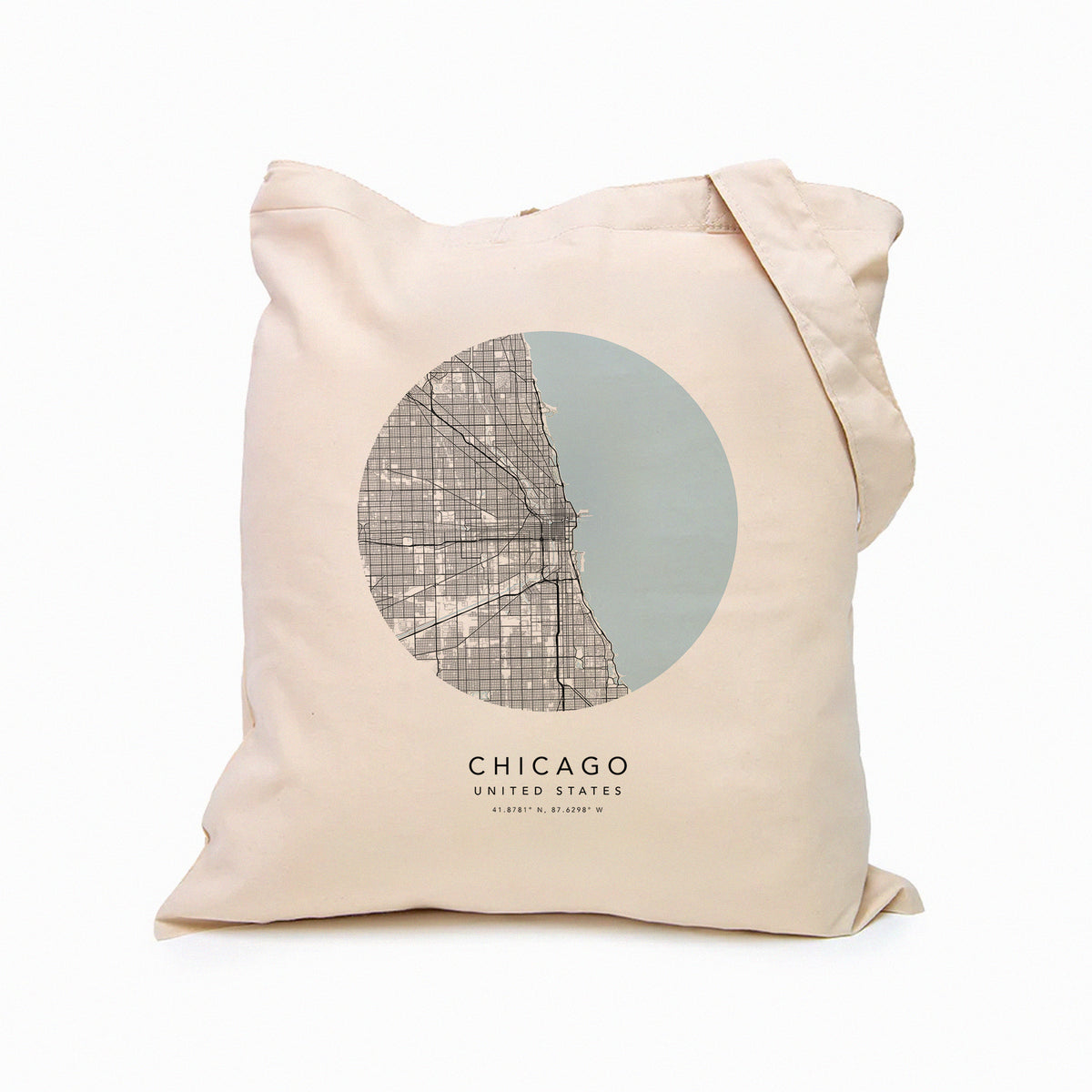 Chicago Personalised Custom Map Tote Bag | USA Travel Gift