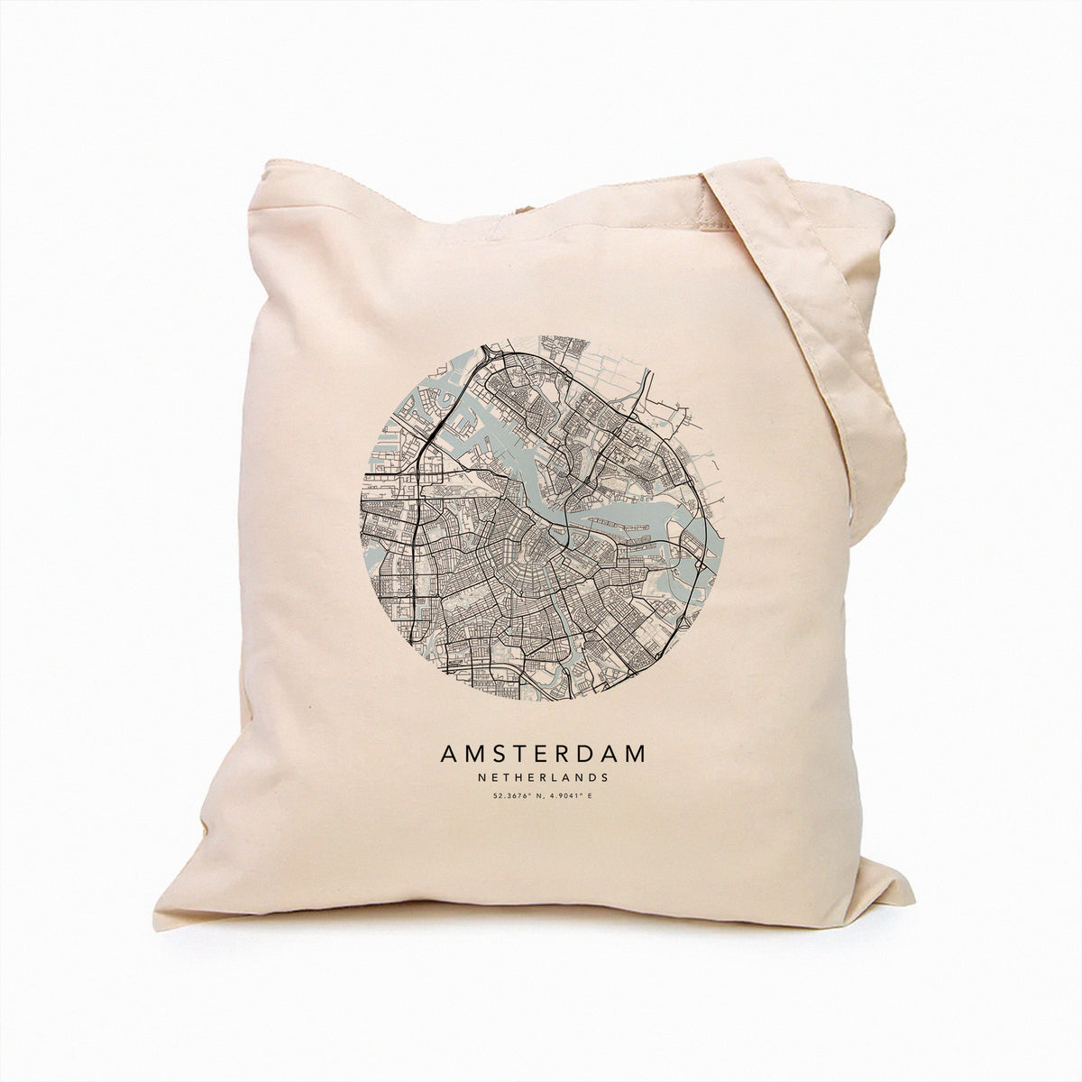 Amsterdam Personalised Custom Map Tote Bag | Netherlands Travel Gift