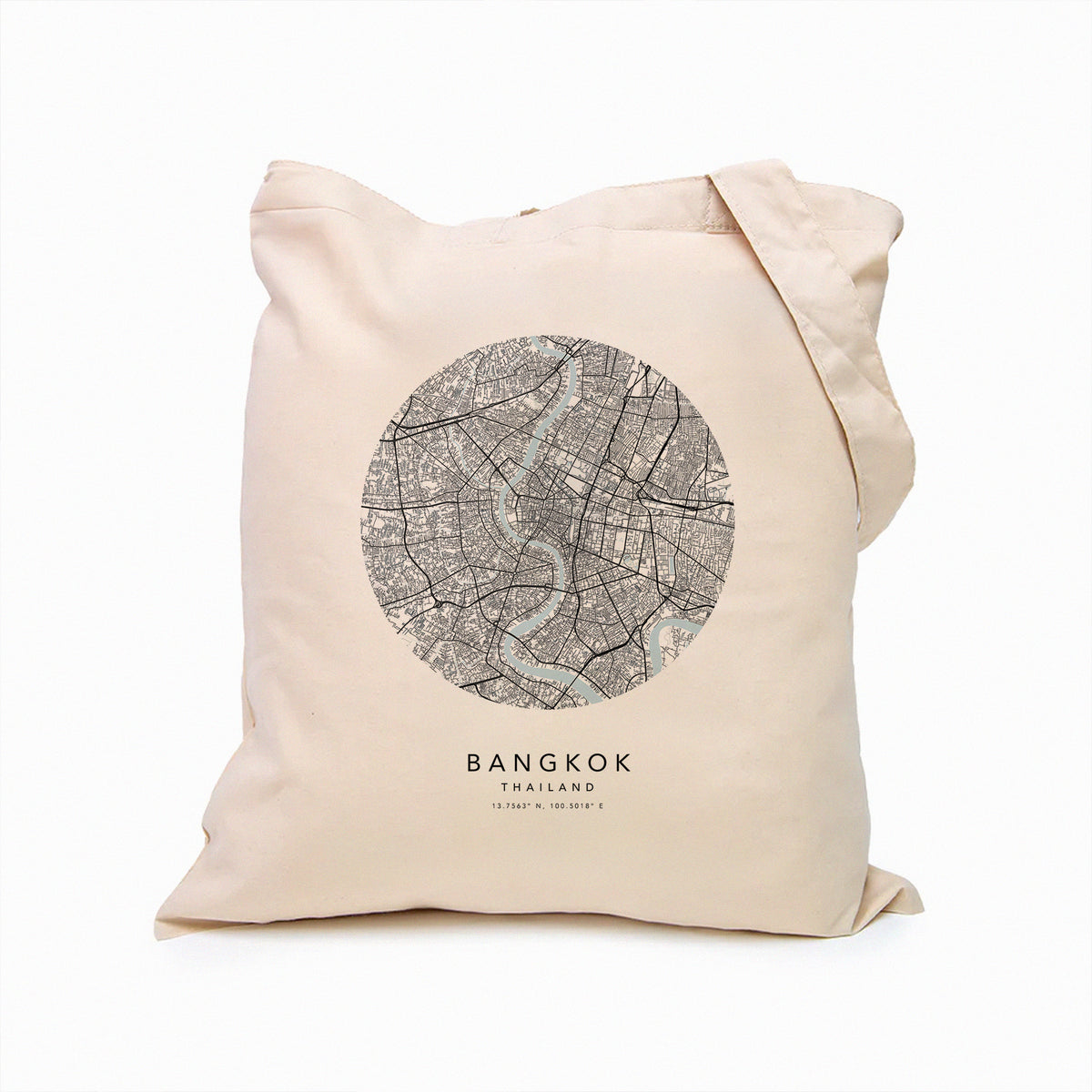 Bangkok Personalised Custom Map Tote Bag | Thailand Travel Gift