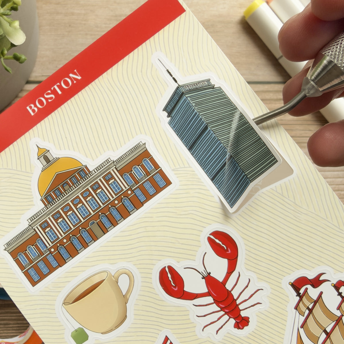 Boston, USA Sticker Sheet | Scrapbooking, Planner, Journal Sticker