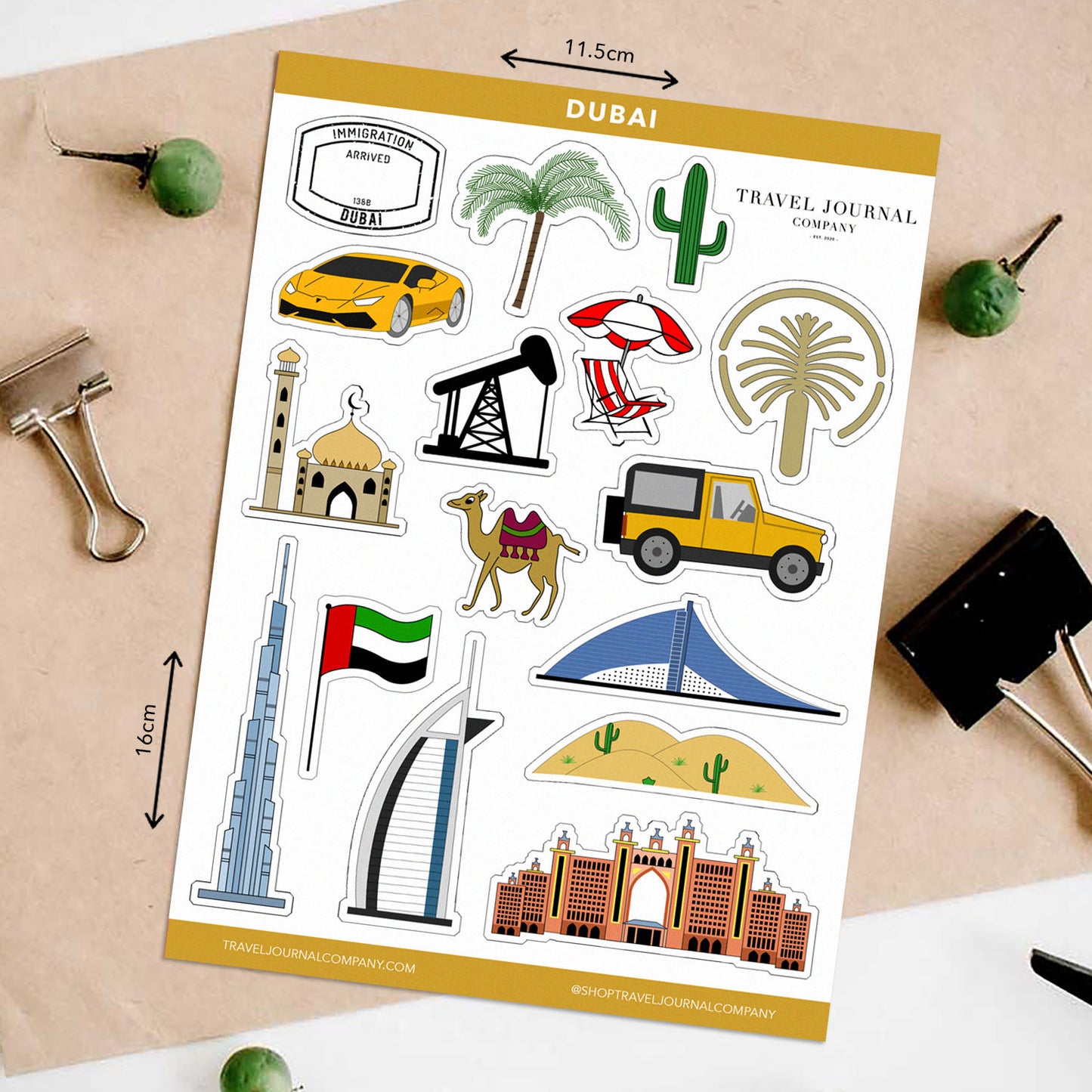 Dubai Travel Stickers