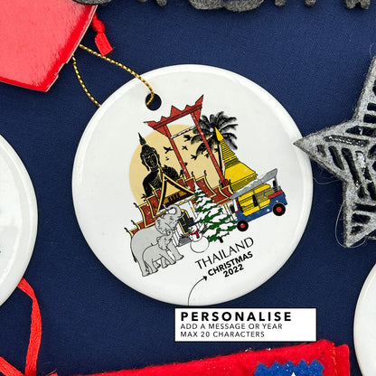 Thailand Personalised Christmas Tree Ornament