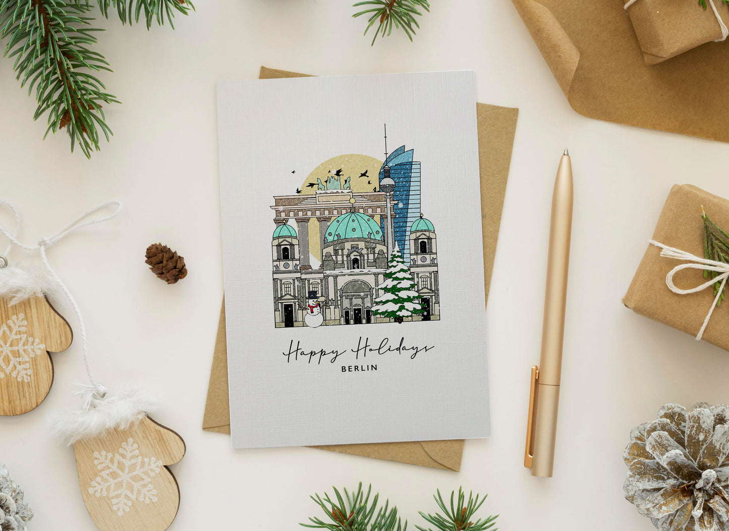 Berlin Personalised Christmas/Holiday Greeting Card