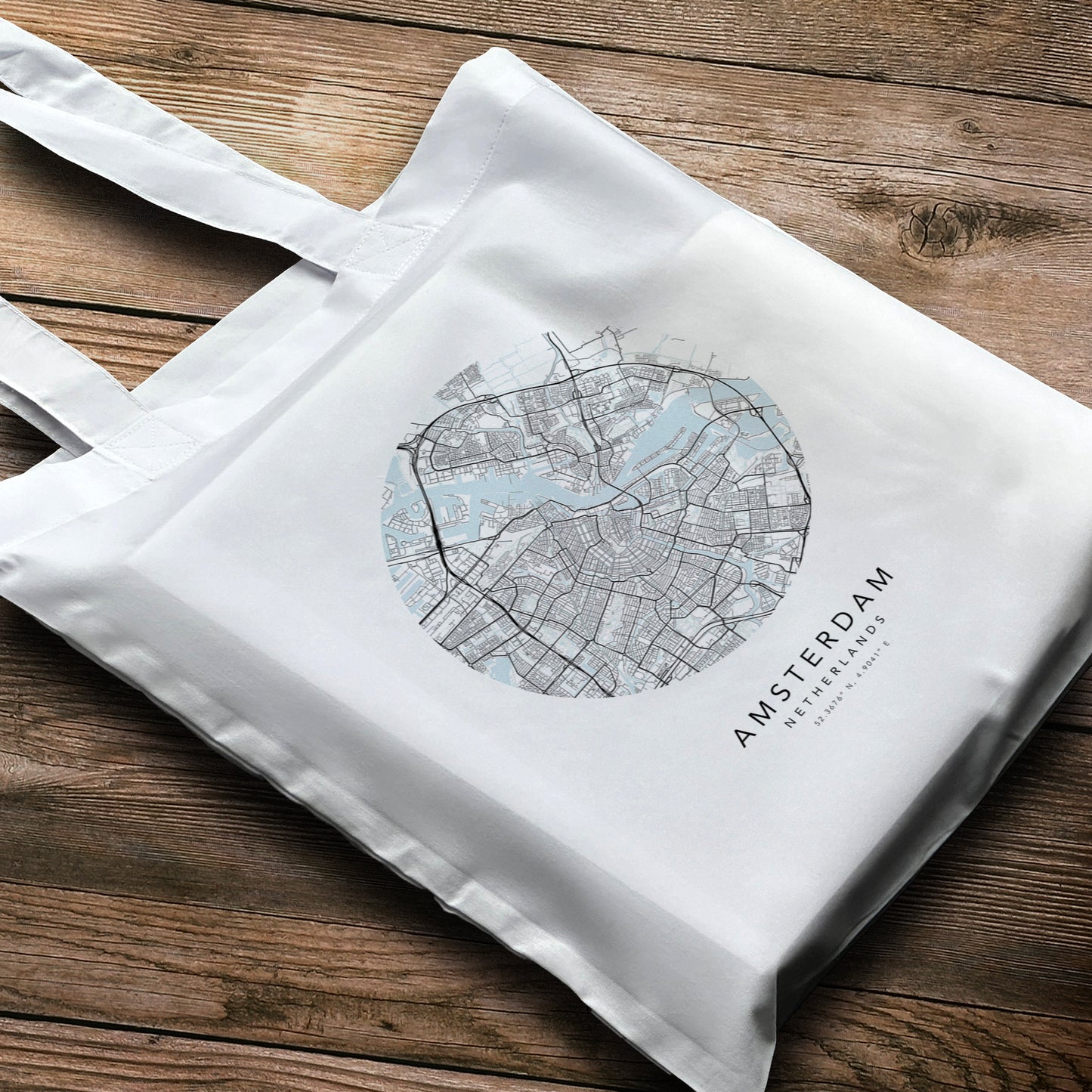 Amsterdam Personalised City Map Tote Bag