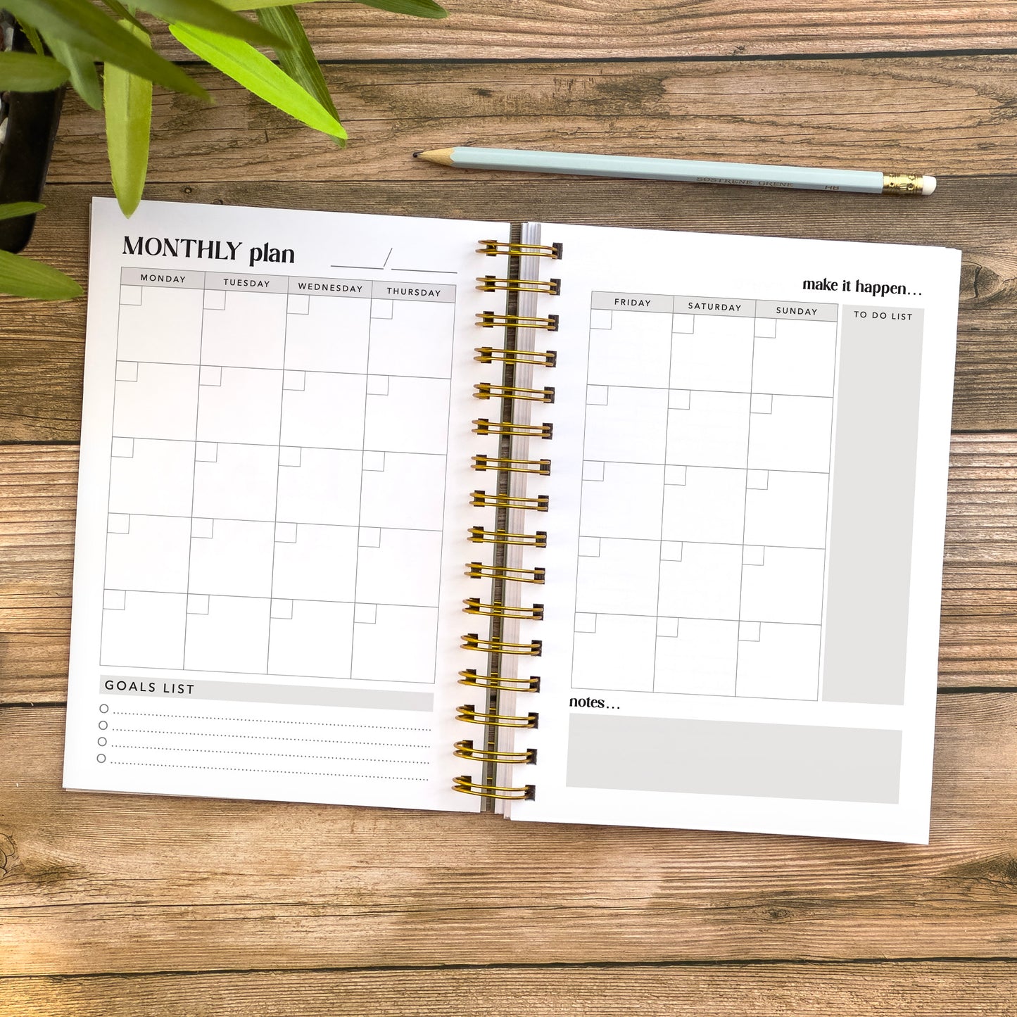 Undated Weekly Planner Diary - Personalised Life organiser
