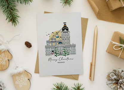 Madrid Personalised Christmas/Holiday Greeting Card