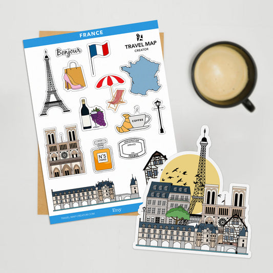 France Travel Stickers