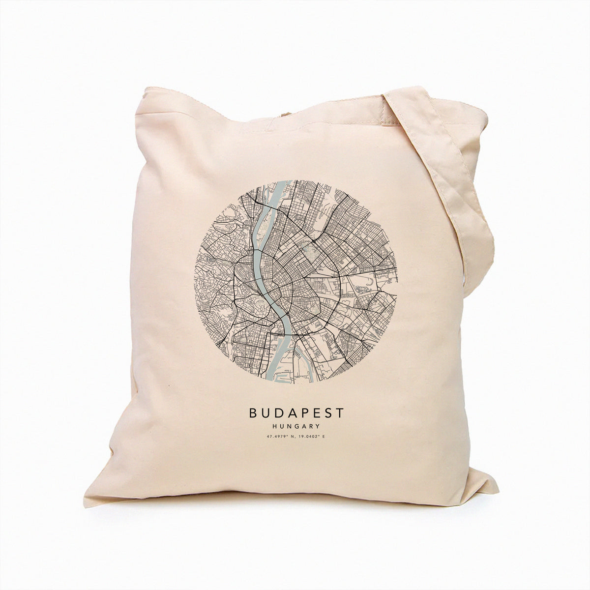 Budapest Personalised Custom Map Tote Bag | Hungary Travel Gift