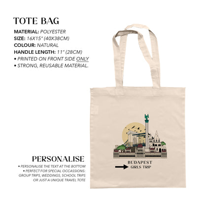 Budapest Personalized Tote Bag