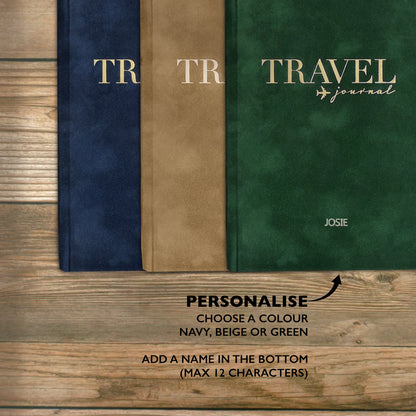 Luxury Velvet Personalised Travel Journal