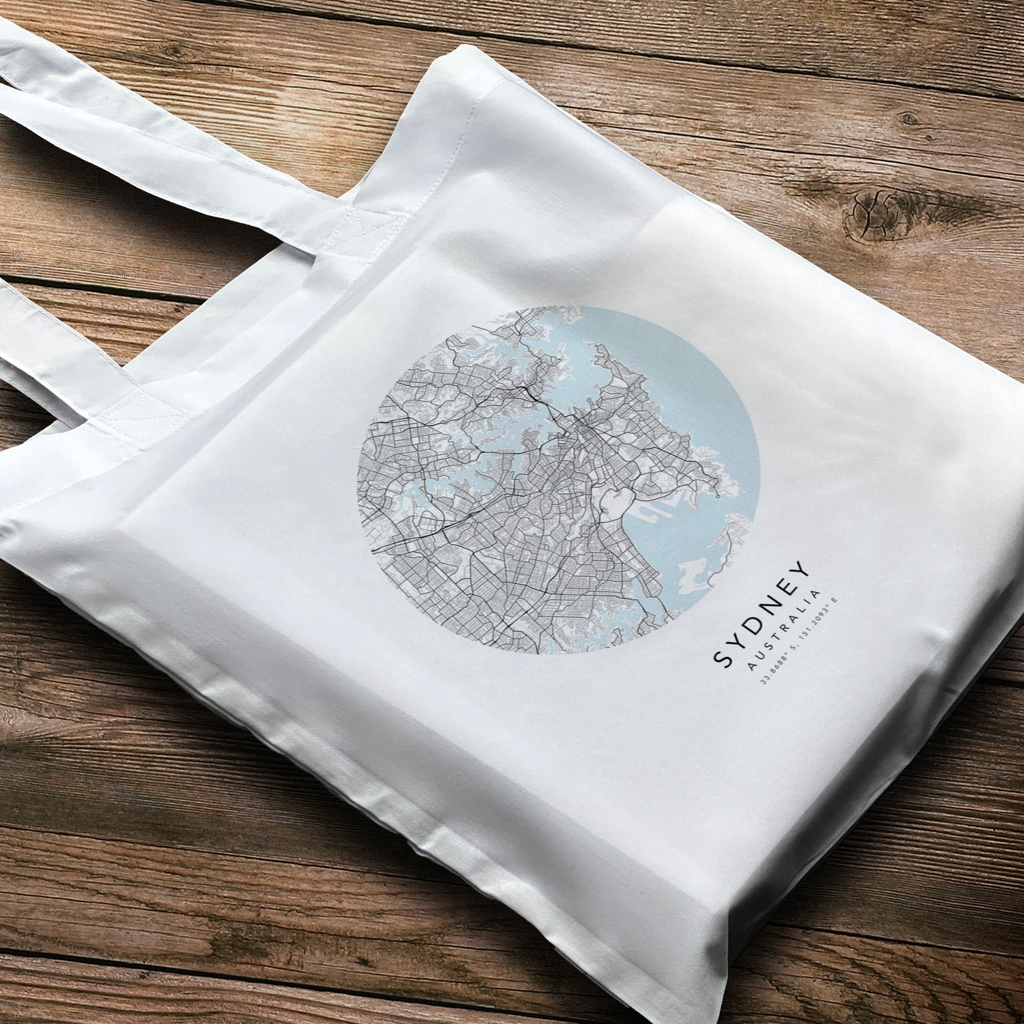 Sydney Personalised City Map Tote Bag