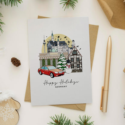 Germany Personalised Christmas/Holiday Greeting Card