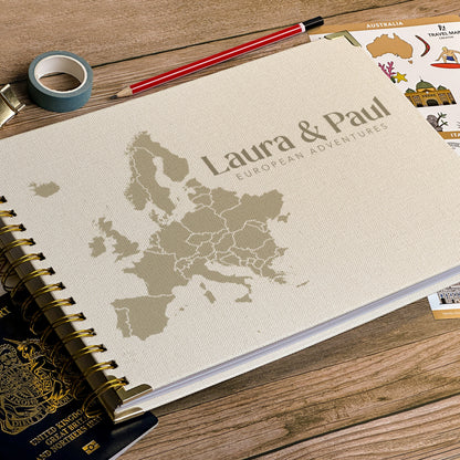 Europe Personalized Travel Scrapbook/Photo Album