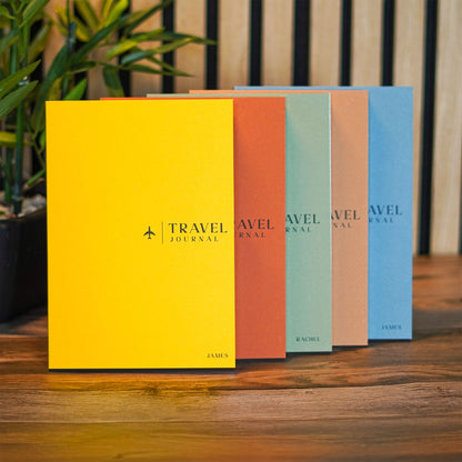 Personalised Colourful Travel Journal