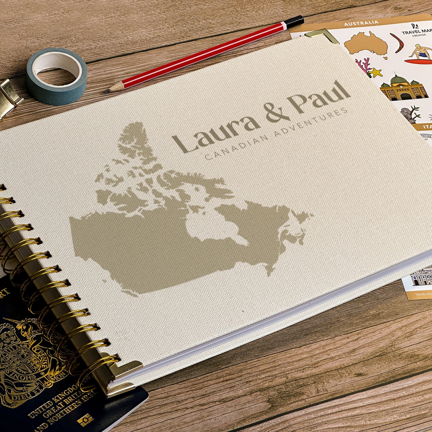 Canada Personalized Travel Scrapbook/Photo Album