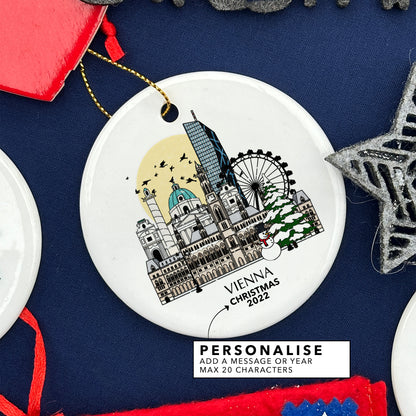 Vienna Austria Personalised Christmas Tree Ornament