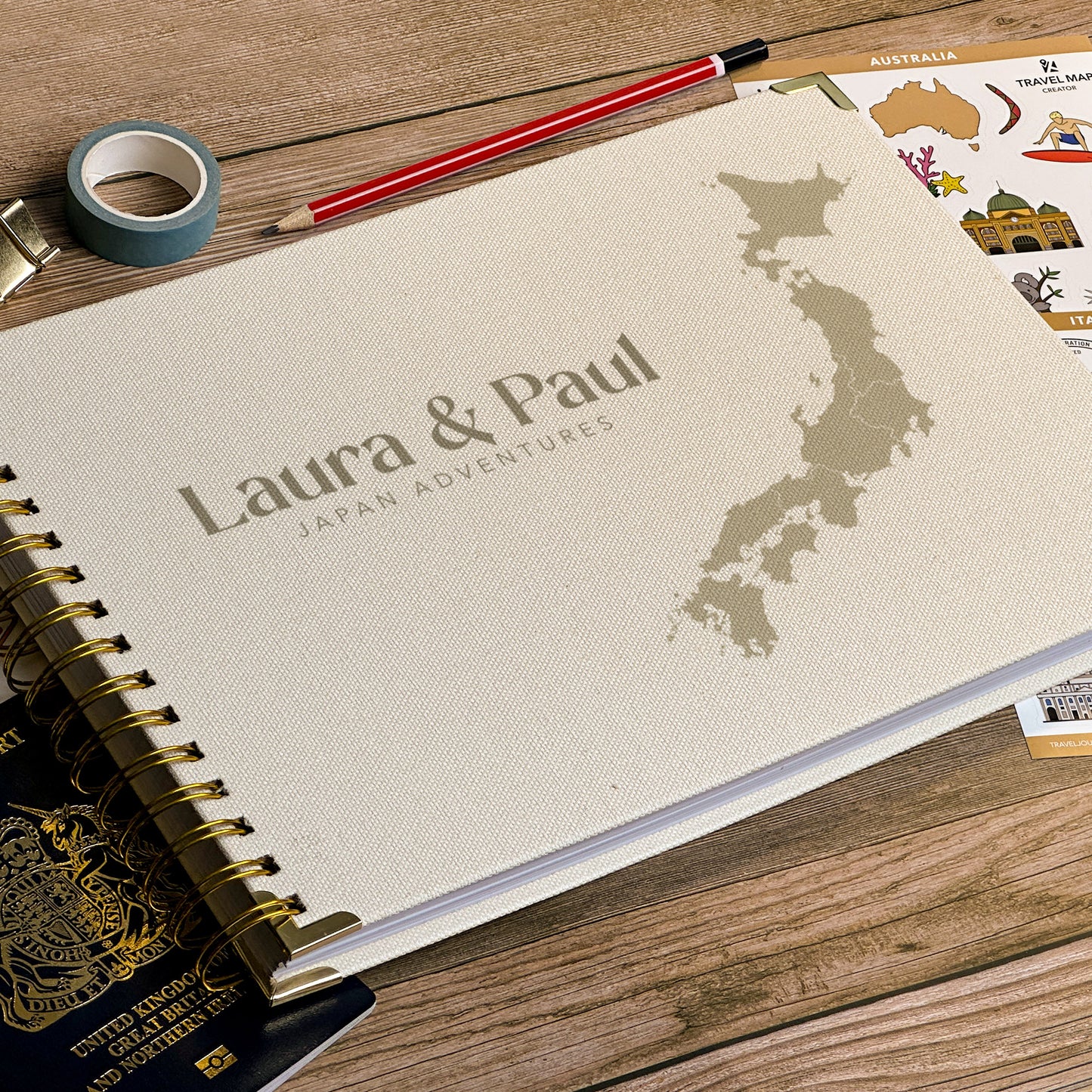Japan Personalized Travel Scrapbook/Photo Album
