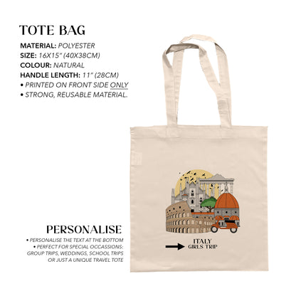 Italy Personalized Tote Bag