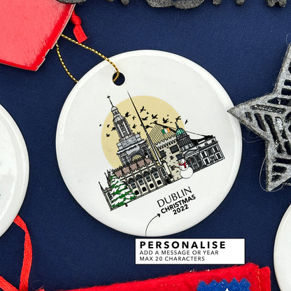 Dublin Personalised Christmas Tree Ornament