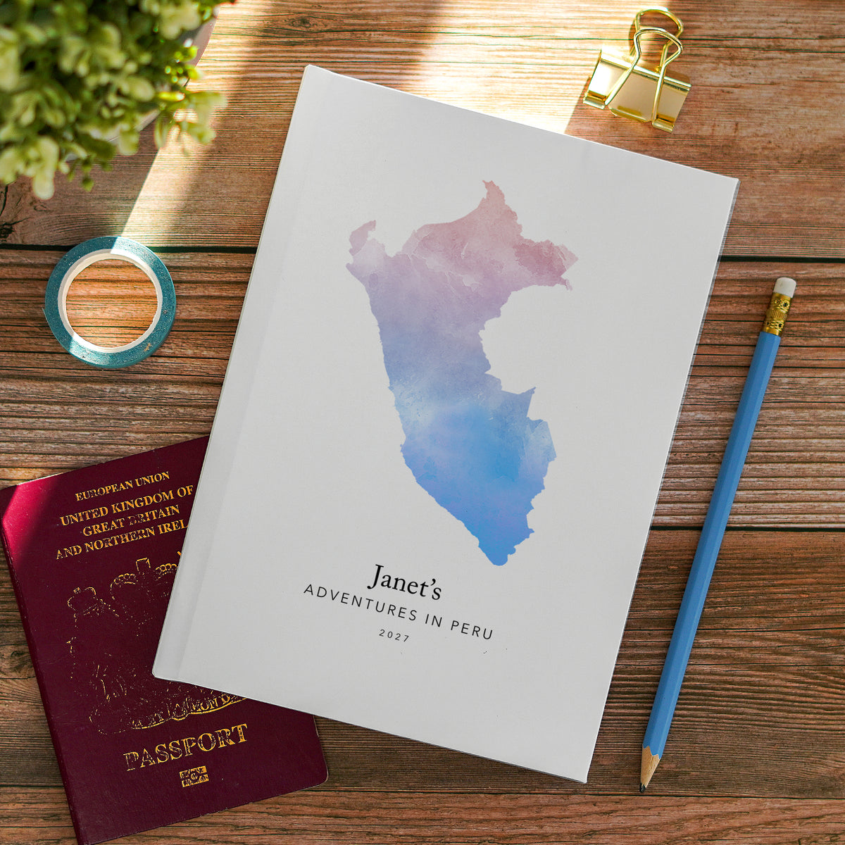 Peru Personalised Travel Journal | Travel Map Diary, Planner & Bucket List Book