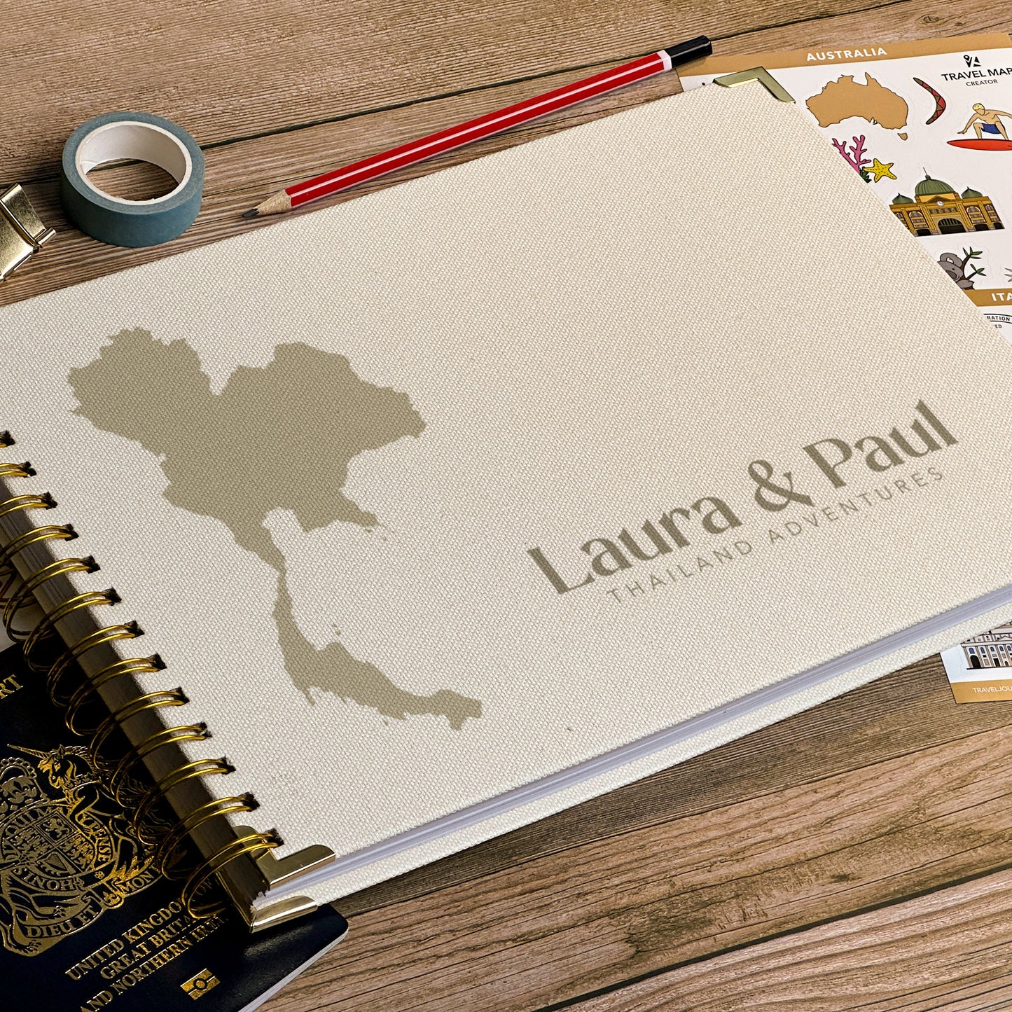 Thailand Personalized Travel Scrapbook/Photo Album