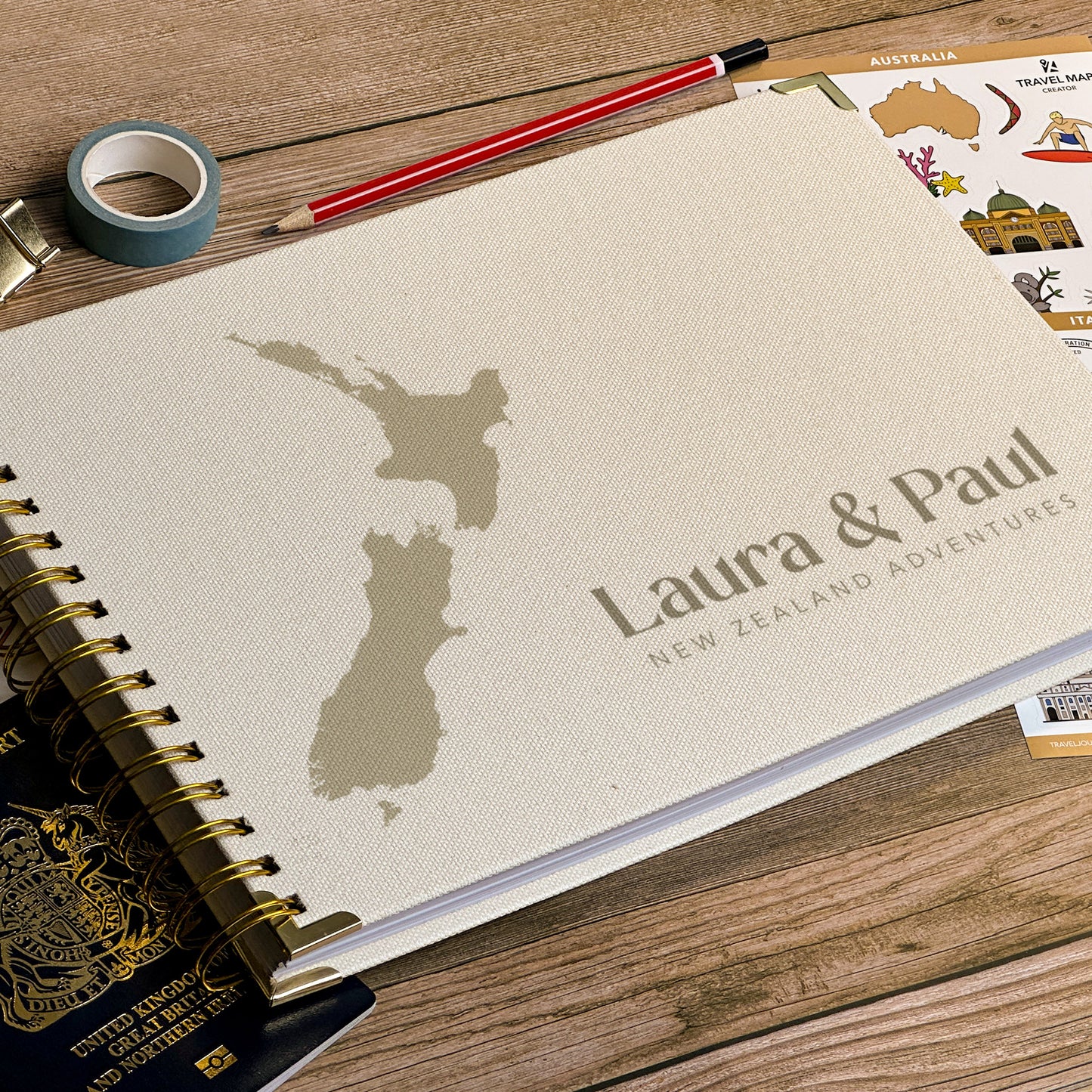 New Zealand Personalized Travel Scrapbook/Photo Album