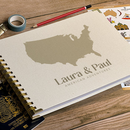 USA Personalized Travel Scrapbook/Photo Album