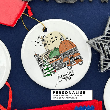 Florence Italy Personalised Christmas Tree Ornament