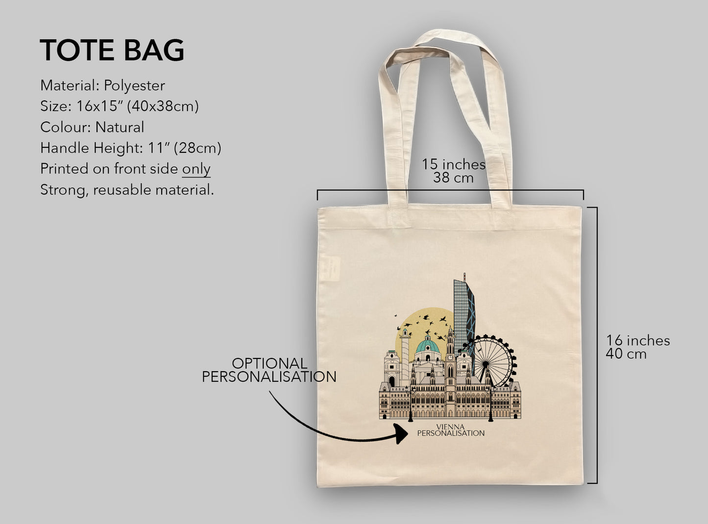 Vienna Austria Personalised Tote Bag