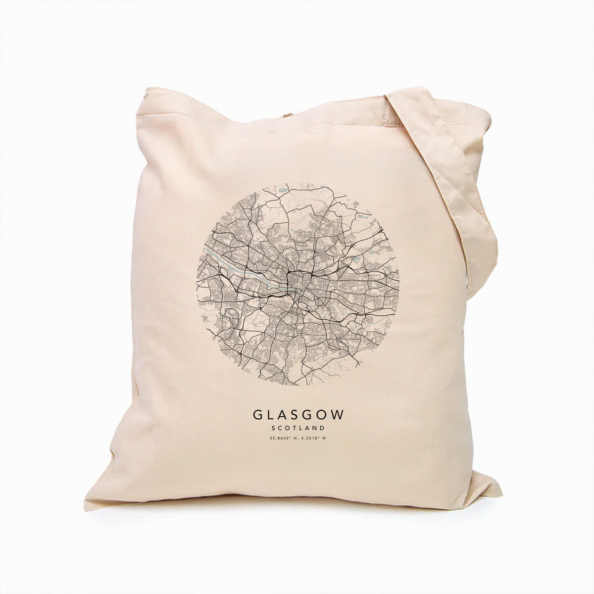 Glasgow Personalised Custom Map Tote Bag | Scotland Travel Gift