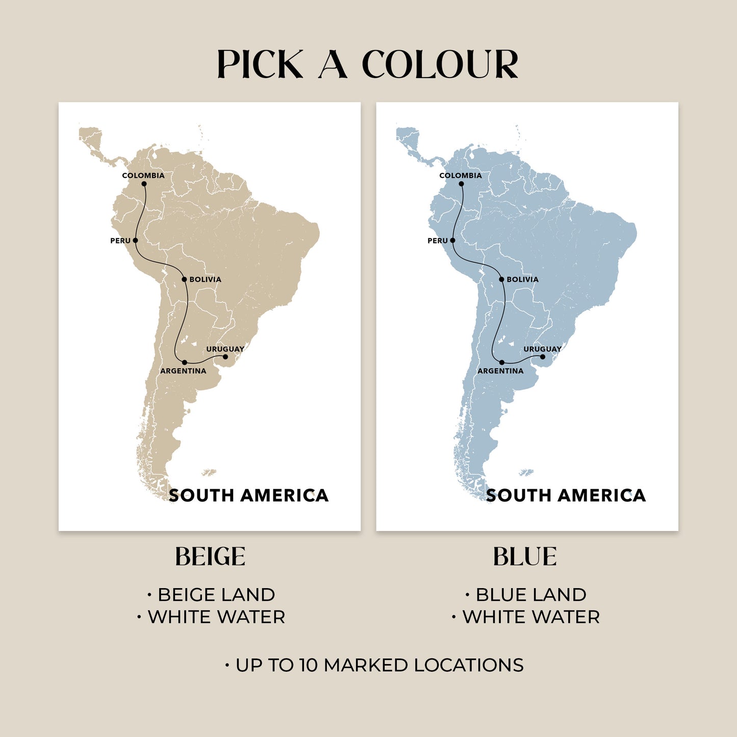 Personalised A5 Travel Map - Travel Journal Binder Insert