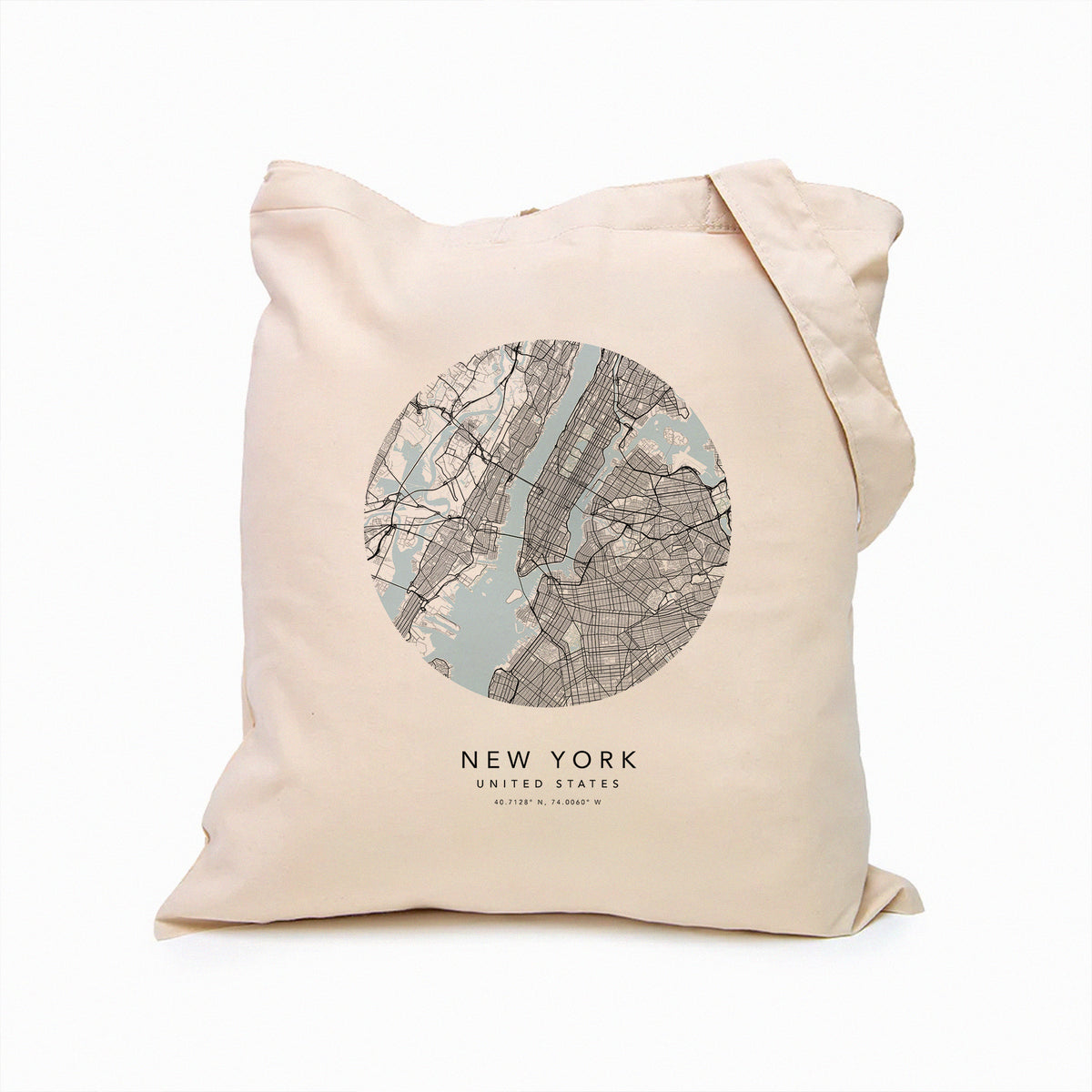 New York Personalised Custom Map Tote Bag | USA Travel Gift
